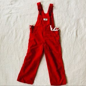 Vintage red Corduroy overalls
